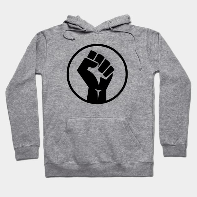 Black Power Fist Hoodie by ballhard